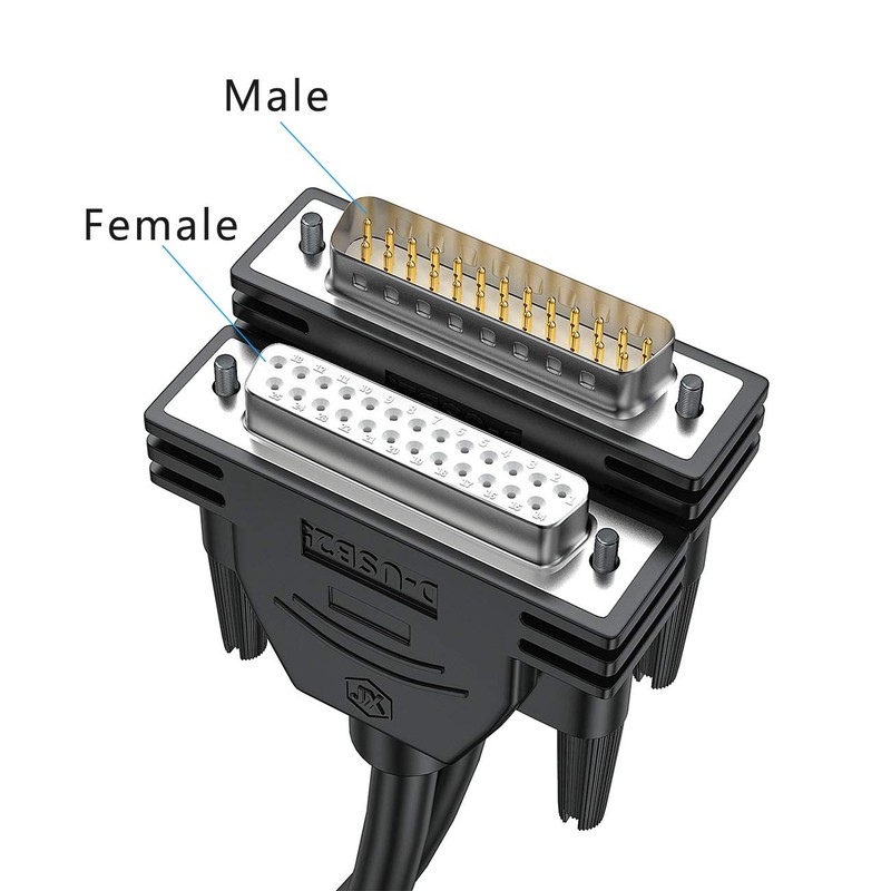 JUXINICE DB25 Male to Female Cable - 6FT, Double-Shielded with