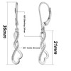 Miaofu 18K White Gold Plated Earrings Silver S925 Hanging Women's