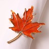 HANTURE FQQWEE Fall Maple Leaf Napkin Rings Set of 4