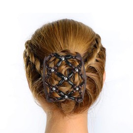 Dadabig Pack of 7 Pearl Hair Combs, Magic Elastic Hair Clips Double Stretchy Comb African Hair Clip Hair Comb Jewellery Pin Comb Wooden Hair Clips for Women Girls Hair Accessories (7 Styles)