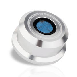 Monosadio 3 in 1 Record Weight Stabilizer 60Hz Audiophile Turntable Weight 320G Aluminum Turntables for Vinyl Records with High-Precision Bubble Level for Vinyl LP Turntable Record Player Disc(Silver)