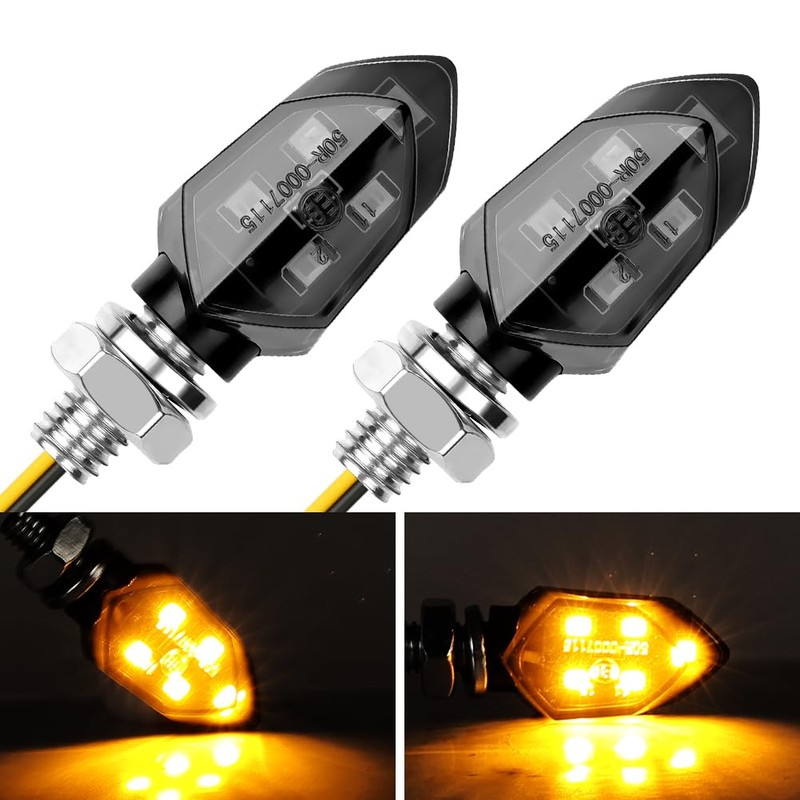 LOPHE Pack of 4 LED Motorcycle Indicators, 12 V Motorcycle
