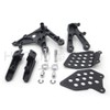 HTTMT MT390-018- Black Front Rider Foot Pegs Bracket Compatible with