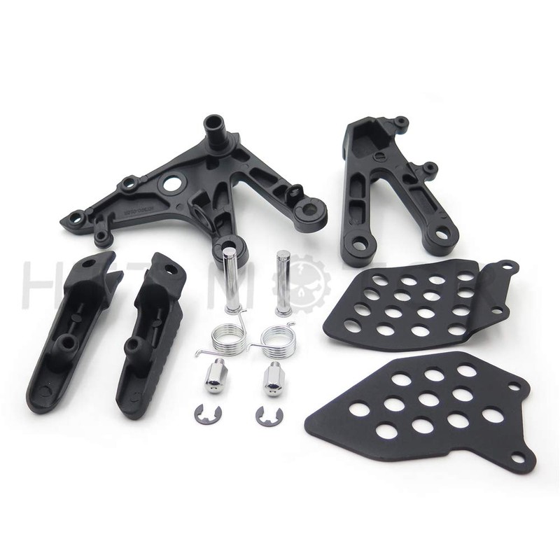 HTTMT MT390-018- Black Front Rider Foot Pegs Bracket Compatible with