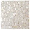 Splashback Tile MOPWHTSQSMLSPRL Mother of Pearl Serene White Squares 12