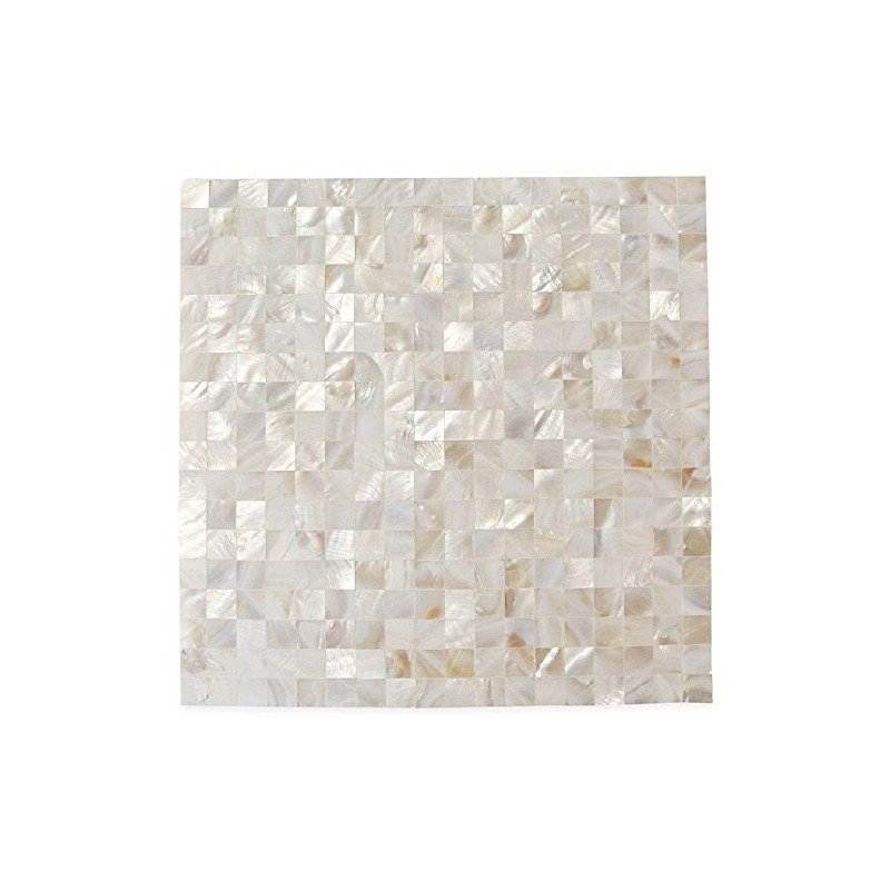 Splashback Tile MOPWHTSQSMLSPRL Mother of Pearl Serene White Squares 12