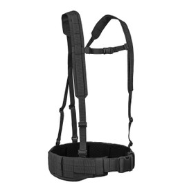 Tasmanian Tiger Warrior Belt MK III, Tactical Battle Belt, MOLLE Webbing, Chest Strap Carrying System, Large, Black (TT-7655-040-L)