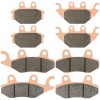 Caltric Front and Rear Brake Pads for Kawasaki Mule Pro-Dx