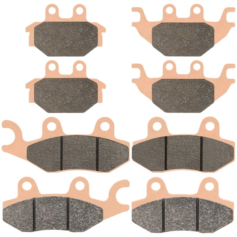 Caltric Front and Rear Brake Pads for Kawasaki Mule Pro-Dx