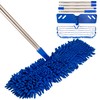Microfiber Dust Mop for Floor Cleaning - Dual-Sided Washable Pads,