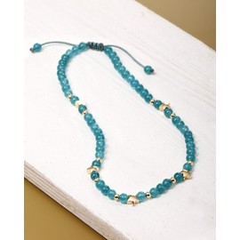 XHUUU Blue Chalcedony Beach Foot Anklet Bracelet For Women Jewelry Crystals Star Plated 14k Gold Charm Women’s Anklets