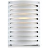 John Timberland White Grid Modern Industrial Outdoor Wall Light Fixture