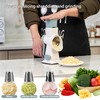 Rotary Cheese Grater hand crank 3 blades with Stronger Suction
