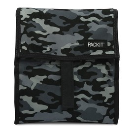 PackIt Freezable Lunch Bag with Zip Closure, Charcoal Camo