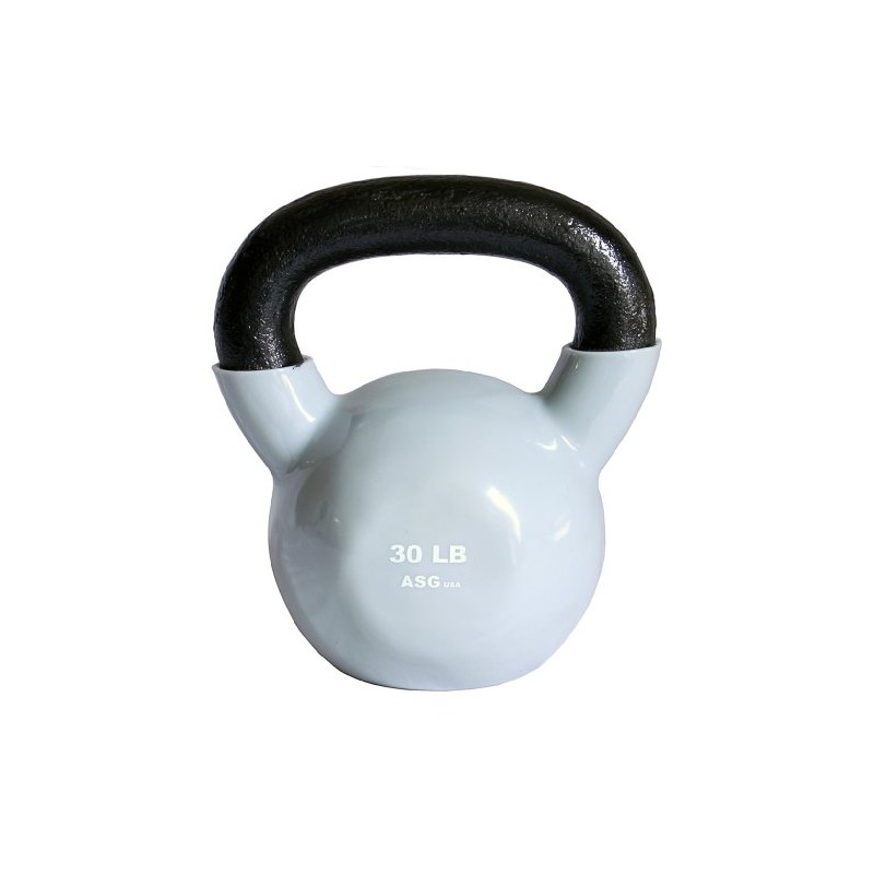 Ader Vinyl Coated Kettlebell (30 Lb Grey)