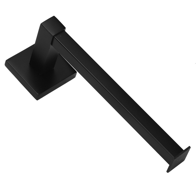 Black Wall Mounted Rack Toilet Roll Paper Holder Bathroom Tissue