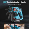 Seesii Cordless Rotary Hammer Drill, Battery Power Hammer with 2x4.0Ah