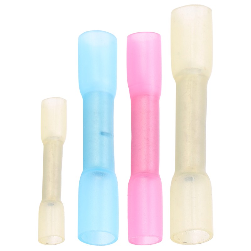 100Pcs Heat Shrink Terminals Butt Connectors Kit Waterproof Electrical Wire