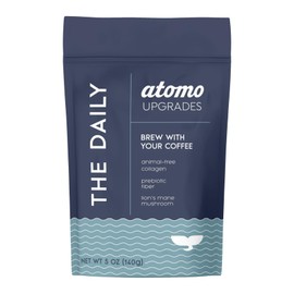 ATOMO - The Daily Starter Kit (14 Servings) Functional Coffee Upgrade – Brews with Your Coffee (Not Instant) – Animal-Free Collagen, Lion’s Mane, Prebiotic Fiber, Lower Acidity & Green Tea Caffeine