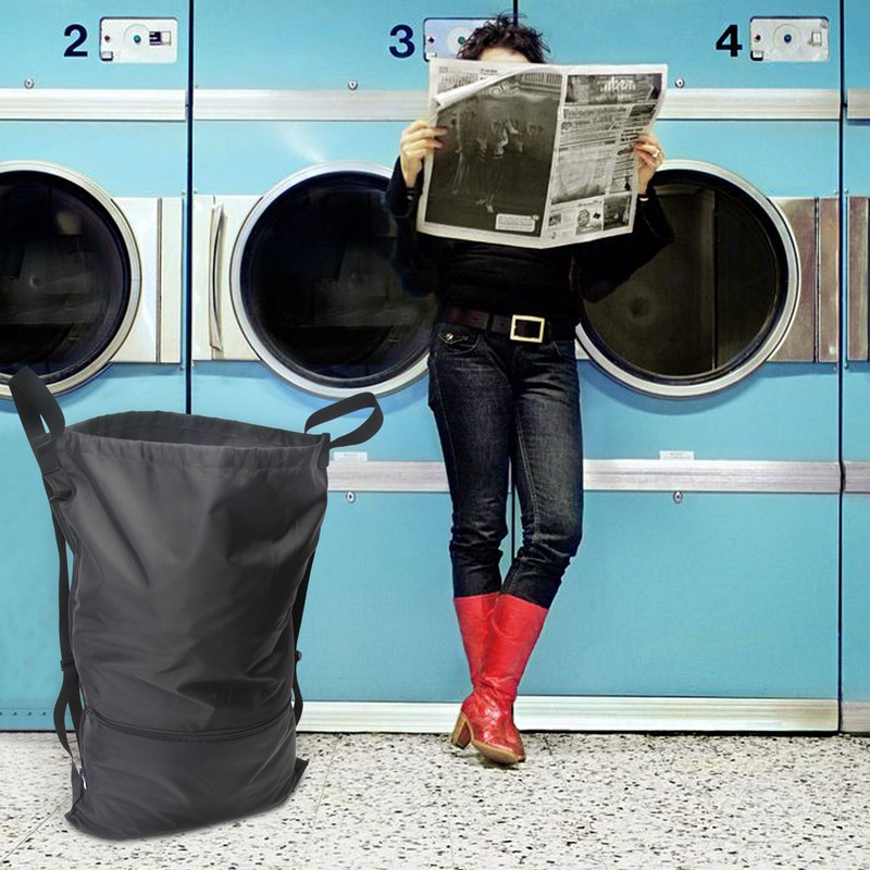Luxja Travel Laundry Bags, Camping Laundry Backpack with EXTRA Stainless