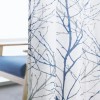 Unbranded Linen Semi-Blackout Curtains, 54-Inch Length, Gray Tree Branch Pattern