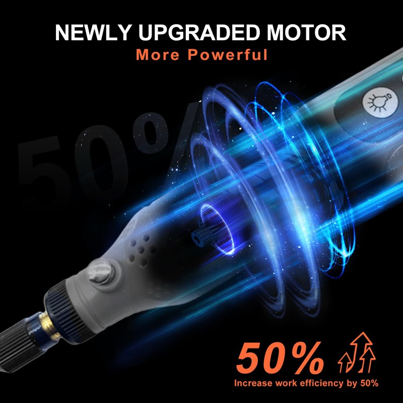 CHOKMAX Mini Wireless Rotary Tool, 5 Speed Grinder Kit with