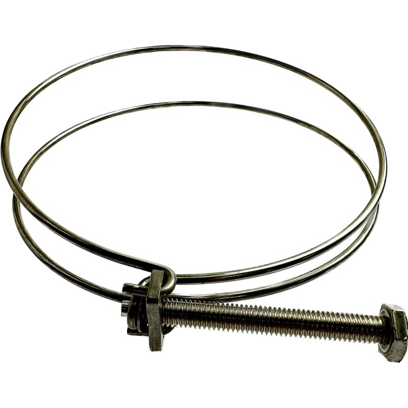 92-100mm Double Wire Screw Hose Clamp Stainless Steel for Ducting