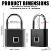 Fingerprint Lock, Smart Lock Waterproof, Lock with Fingerprint, Padlock Fingerprint,