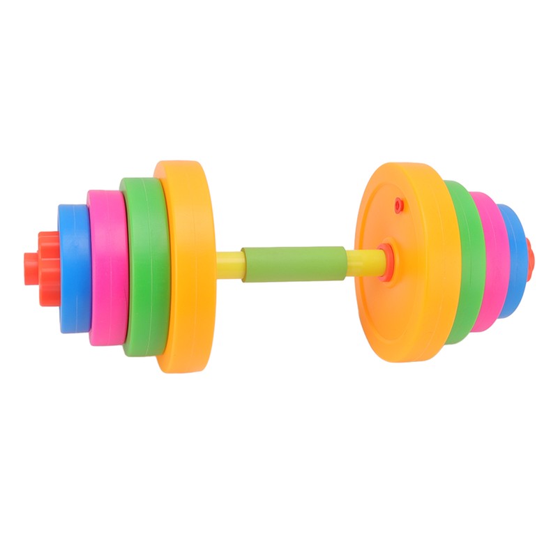 Adjustable Dumbbell Toy Plastic Fitness Weight Lifting Dumbbell for Kids