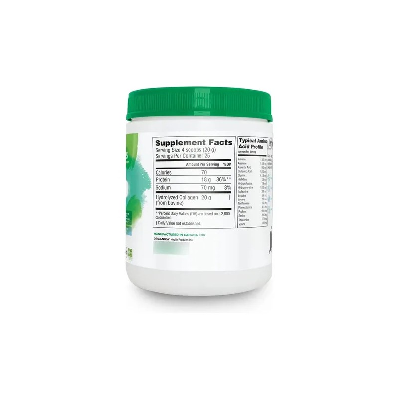 Organika Colágeno Hidrolizado En Polvo 500g Sin Sabor