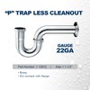 Highcraft 34I34 Trap with Box Escutcheon, Plug, for Tubular Drain