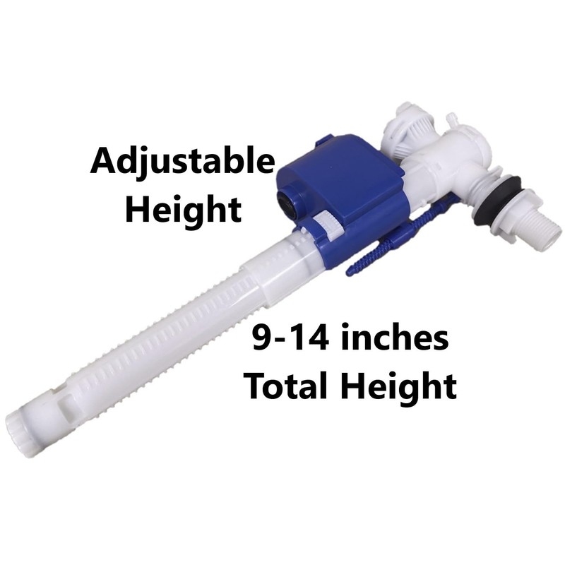 Adjustable Side Mount Toilet Fill Valve with 7/8-inch male adapter