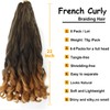 Datanala French Curl Braiding Hair 22 Inch 8 Pack/Lot Loose