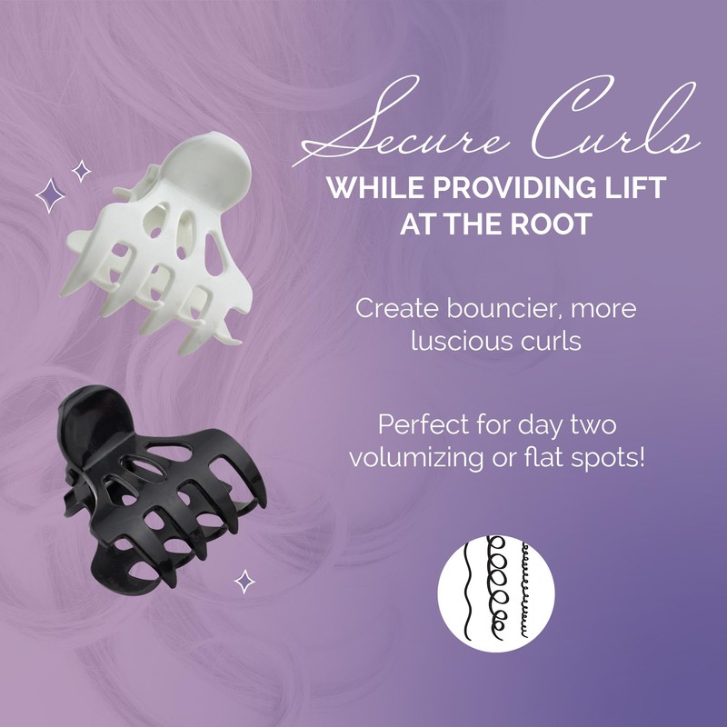 Curl Keeper Claw Clips for Thick & Thin Hair, Roller