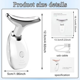 SPERMUOY Gesichtsmassagegerät gegen falten,Face lifting gerät Gesichtsmassagegerät V Face Massager mit 3 Modi Gesichtsmassage, Face massager für Gesicht und Hals-weiß