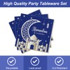 48pcs Ramadan Eid Mubarak Party Supplies Include 24 Plates, 24