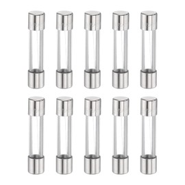 HARFINGTON 10pcs Fuses 0.75A 250 Volt Fast Blow Glass Fuse F0.75AL250V 6x30mm Fast Acting Fuses for Christmas Light Electrical Systems Microwave Ovens TVs Fans Lights Oven