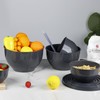 5-Piece Plastic Mixing Bowls with Lids Set for Kitchen, Nesting