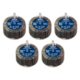 Sealey Ø60 x 30mm Abrasive Flap Wheel Ø6mm Shaft 40Grit - Pack of 5 FW6030405