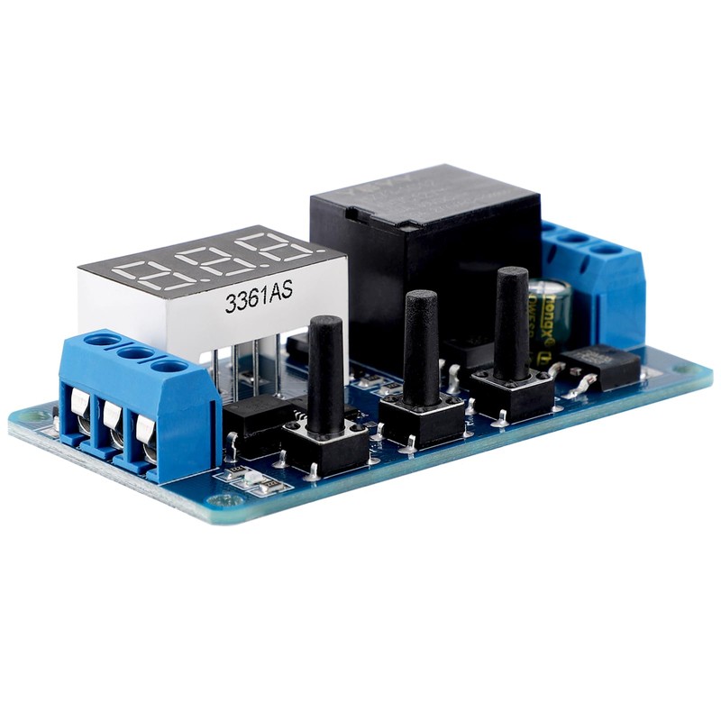 DROK 12V Timer Relay 2pcs, LED Display 4-Mode On-Off Automotive
