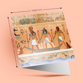 1 x Greeting Card Ancient Egyptian Scene Mythology - Blank Birthday Celebration Anniversary #21136