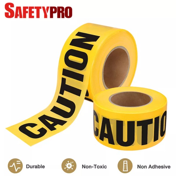 SafetyPro 2Pack Caution Tape Roll 3 in X 1000 ft