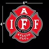 Fireman IAFF Decal - Firefighter Maltese Cross Sticker AFLCIO