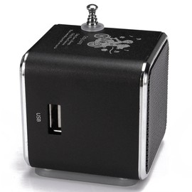 Portable Mini Stereo FM Radio MP3 Bluetooth Speaker Music Player Support Micro SD (Black)