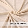 ELKCA Beige Chenille Window Curtains Valance for Living Room Waterfall