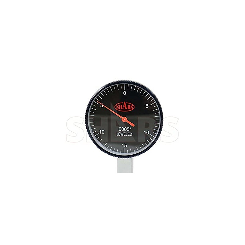 Shars .030" x .0005" Large Black Face Dial Test Indicator,