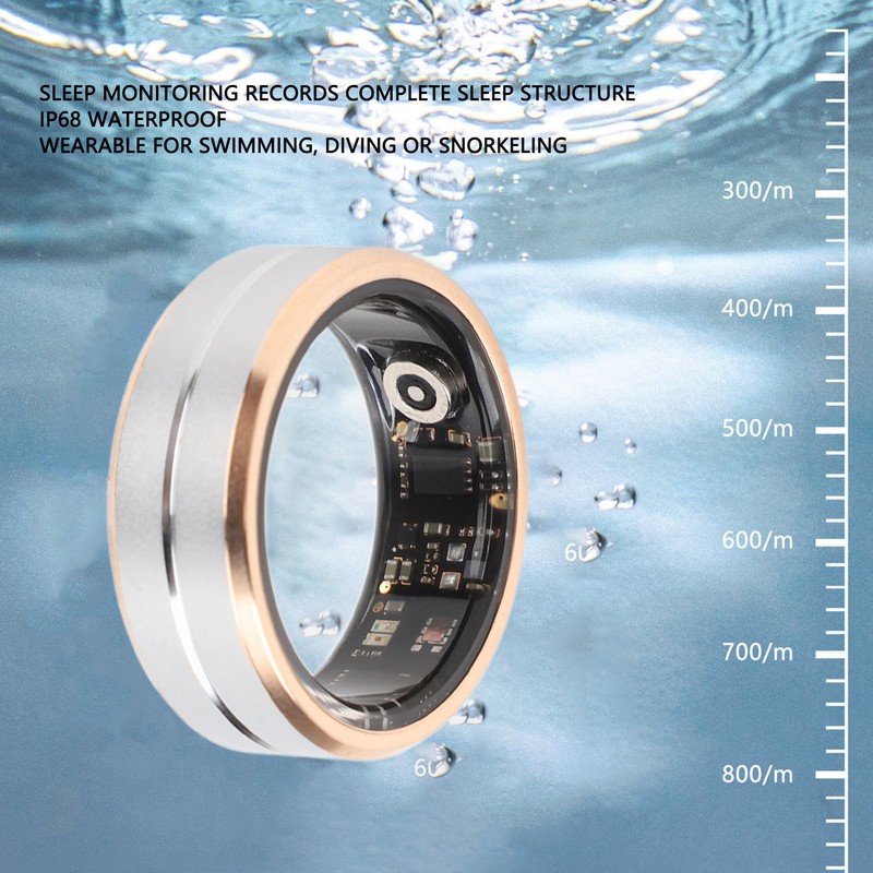 Smart Ring Health Tracker IP68 Waterproof Wearable Pedometer 15 Days