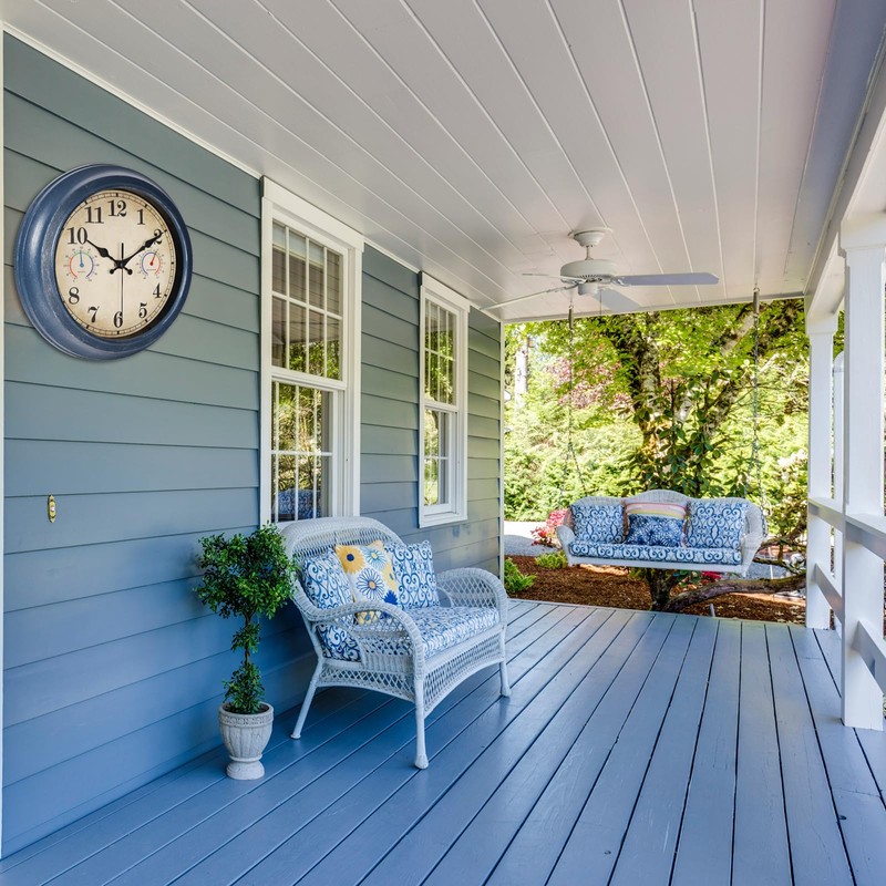 12 Inch Outdoor Clock with Thermometer and Hygrometer Combo, Waterproof