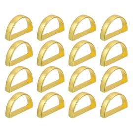 sourcing map 40Pcs D-shape Napkin Rings, Table Napkin Holders Serviette Buckles for Decoration Adornment Wedding Party, Matte Gold