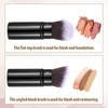 2PCS Retractable Makeup Brush, Travel Kabuki Powder Makeup Brush, Foundation